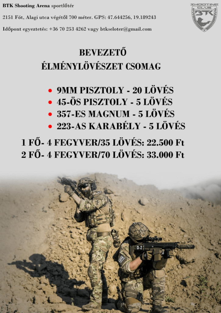 Élménylövészet csomagok BTKSE5